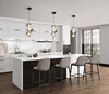 Artcraft Lighting Ariel Integrated LED Pendant 13.5", Chrome with Ribbed Smoke Ombre Glassware (AC7800CH)