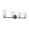 Artcraft Lighting Essex Collection 4-Light Bathroom Vanity Fixture Black and Chrome (AC11934NB)
