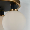 Artcraft Lighting Gem Collection 3-Light Semi-Flush Mount Black and Brushed Brass (AC11873WH)