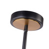 Artcraft Lighting Baltic Collection 1-Light Pendant Black and Brushed Brass (AC11910BK)
