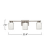 Artcraft Lighting Saville Collection 3-Light Bathroom Vanity Fixture Brushed Nickel (AC7393BN)