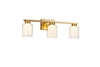 Artcraft Lighting Saville Collection 3-Light Bathroom Vanity Fixture Brass (AC7393BR)