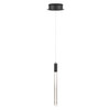 Artcraft Lighting Celine 1 Light Integrated LED Pendant, Black with Laser Lined Glass Rods (AC12141BK)