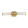 Artcraft Lighting Positano Collection 2-Light Bathroom Vanity Light Brushed Brass and Clear Glass (AC11772CB)