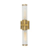 Artcraft Lighting Positano Collection 2-Light Bathroom Vanity Light Brushed Brass and Clear Glass (AC11772CB)