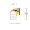Artcraft Lighting Saville Collection 1-Light Bathroom Brass (AC7391BR)
