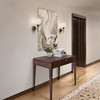 Artcraft Lighting Gem Collection 1-Light Sconce with White Glass Black and Brushed Brass (AC11871WH)