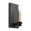 Artcraft Lighting Notting Hill Collection 1-Light Sconce Black and Brushed Brass (AC11981BB)