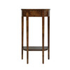 Butler Specialty Company Wendell 17.5 in. W Demilune Wood Console Table with Lower Open Shelf, Brown (3009442)