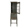 Butler Specialty Company Newlark 20 in. W Rectangular Wood and Glass Traditional 2 Drawer 1 Door Secretary, Pastel Green (4364482)