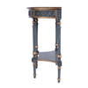 Butler Specialty Company Danielle 30 in W. Demilune Wood 1 Drawer Console Table with Lower Open Shelf, Pastel Blue (7027483)