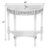 Butler Specialty Company Danielle 30 in W. Demilune Wood 1 Drawer Console Table with Lower Open Shelf, Pastel Blue (7027483)