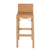 Butler Specialty Company Serienna 30 in. Seat Height Rectangular Rattan Low Back Bar Stool, Natural (6282404)