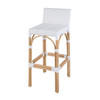 Butler Specialty Company Serienna 30 in. Seat Height Rectangular Rattan Low Back Bar Stool, Smooth White (6282304)