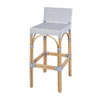 Butler Specialty Company Serienna 30 in. Seat Height Rectangular Rattan Low Back Bar Stool, White and Gray (6282266)