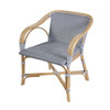 Butler Specialty Company Portofino 18.75 in. Seat Height Rattan Arm Chair, Gray and White (6285329)