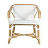 Butler Specialty Company Portofino 18.75 in. Seat Height Rattan Arm Chair, Smooth White (6285304)
