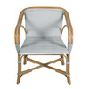 Butler Specialty Company Portofino 18.75 in. Seat Height Rattan Arm Chair, White and Gray (6285266)
