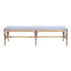 Butler Specialty Company Laguna 66.5 in. W Rectangular Rattan Backless Accent Bench, White and Navy (6289291)