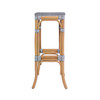 Butler Specialty Company Laguna 30.5 in. Seat Height Rectangular Rattan Backless Bar Stool, Gray and White (6288329)
