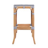 Butler Specialty Company Laguna 30.5 in. Seat Height Rectangular Rattan Backless Bar Stool, Gray and White (6288329)