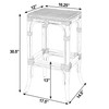Butler Specialty Company Laguna 30.5 in. Seat Height Rectangular Rattan Backless Bar Stool, White and Gray (6288266)