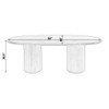 Butler Specialty Company Kersten 84 in. W Oval Wood Double Pedestal Base Dining Table, Light Brown (5987506)