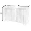 Butler Specialty Company Genoa 60 in. W Rectangular Wood Sideboard with Interior Cabinet Storage, Light Brown (6280492)