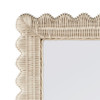 Butler Specialty Company Flora 32 in. W x 69.5 in. H Rectangular Scalloped  Rattan Floor Mirror, Off-White (9766527)