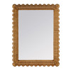 Butler Specialty Company Flora 30 in. W x 40 in. H Rectangular Rattan Scalloped Edge Wall Mirror, Brown (9758526)