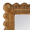 Butler Specialty Company Flora 30 in. W x 40 in. H Rectangular Rattan Scalloped Edge Wall Mirror, Brown (9758526)