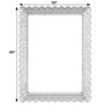 Butler Specialty Company Flora 30 in. W x 40 in. H Rectangular Rattan Scalloped Edge Wall Mirror, Brown (9758526)
