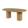 Butler Specialty Company Coral 84 in. W Oval Wood Double Pedestal Dining Table, Light Brown (6253492)
