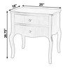 Butler Specialty Company Beasley 25 in. W Rectangular Wood 2 Drawer Traditional Nightstand, Brown (5998101)