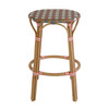 Butler Specialty Company Ballito 30 in. Seat Height Oval Rattan Bar Stool with Footrest, Orange and Brown (6284520)