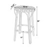 Butler Specialty Company Ballito 30 in. Seat Height Oval Rattan Bar Stool with Footrest, White and Green (6284518)