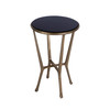 Butler Specialty Company Ivy 15.5 in. W Round Metal & Granite Side Table, Black, Antique Gold (6275226)