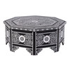 Butler Specialty Company Blackwell 40.25 in. W Octagonal Bone In-Lay 1 Drawer Coffee Table, Black, White (5962318)