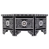Butler Specialty Company Blackwell 40.25 in. W Octagonal Bone In-Lay 1 Drawer Coffee Table, Black, White (5962318)