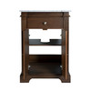 Butler Specialty Company Rachelle 24 in. W Rectangular Wood & Marble Bathroom Vanity with Storage, Walnut (6327489)