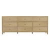 Butler Specialty Company Nora 84 in. W Rectangular Wood 9 Drawer Dresser, Light Brown (6290492)