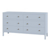 Butler Specialty Company Nora 60 in W. Rectangular Wood 6 Drawer Dresser, Light Blue (5733522)