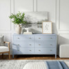Butler Specialty Company Nora 60 in W. Rectangular Wood 6 Drawer Dresser, Light Blue (5733522)