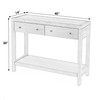 Butler Specialty Company Nora 40 in. W Rectangular Wood 2 Drawer Console Table with Lower Open Shelf, Light Blue (5739522)