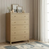 Butler Specialty Company Nora 36 in. W Rectangular Wood 5 Drawer Tall Dresser, Light Brown (5944492)