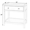 Butler Specialty Company Nora 30 in. W Rectangular Wood 1 Drawer Wide Nightstand with Lower Open Shelf, Light Blue (5943522)
