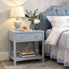 Butler Specialty Company Nora 30 in. W Rectangular Wood 1 Drawer Wide Nightstand with Lower Open Shelf, Light Blue (5943522)