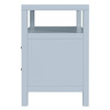 Butler Specialty Company Nora 28 in. W Rectangular 2 Drawer Wide Nightstand with Open Shelf, Light Blue (5732522)