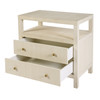 Butler Specialty Company Nora 28 in. W Raffia 2 Drawer Nightstand with Top Open Shelf, Beige (6307362)