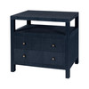 Butler Specialty Company Nora 28 in. W Raffia 2 Drawer Nightstand with Top Open Shelf, Blue (6307523)